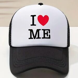 I Love Me Black and White Cap